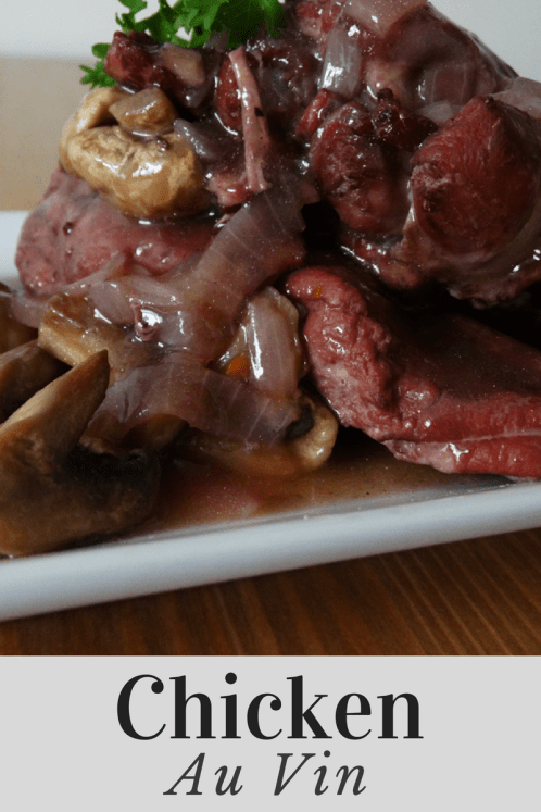 chicken au vin classic French recipe with wine