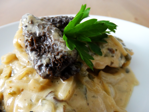 Chicken with morel sauce recipe