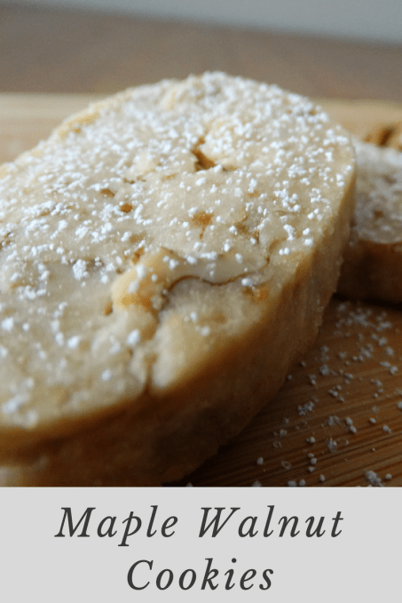 vegan maple walnut shortbread cookies