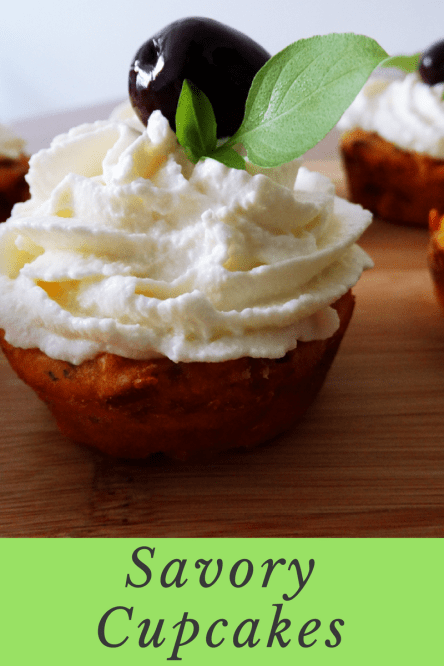 Margarita pizza savory cupcakes