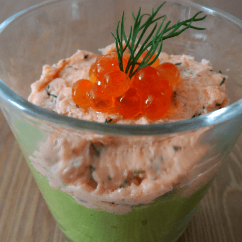 smoked salmon and avocado mousse
