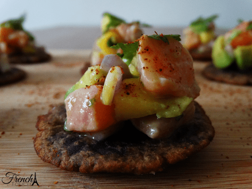 salmon ceviche bites